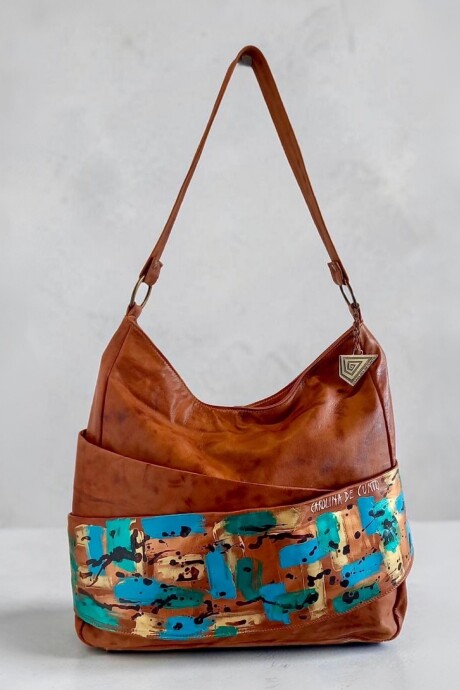 Cartera NIRA Terra Con Arte Pintado A Mano Cartera NIRA Terra Con Arte Pintado A Mano