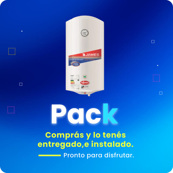 Pack Calefón James 60L cilindrico de Acero + Instalación Pack Calefón James 60L cilindrico de Acero + Instalación