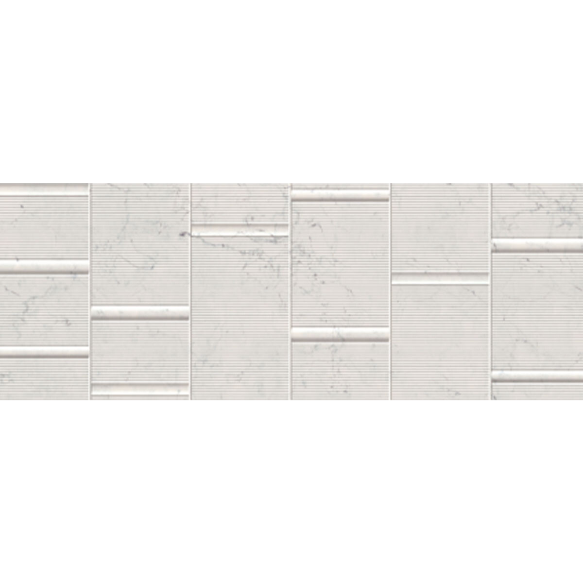 Porcelanato Blanco Mate Marmolado Rectificado 45X120Cm Piso Pared - GAMAS DE BLANCO 