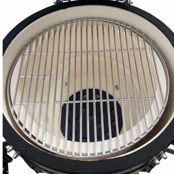 Horno Kamado A Carbón Cerámica Refractaria Parrilla 39cm NEGRO