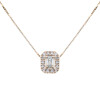Colgante Fernanda V. en oro rosa 18k con brillantes, incluye cadena Colgante Fernanda V. en oro rosa 18k con brillantes, incluye cadena
