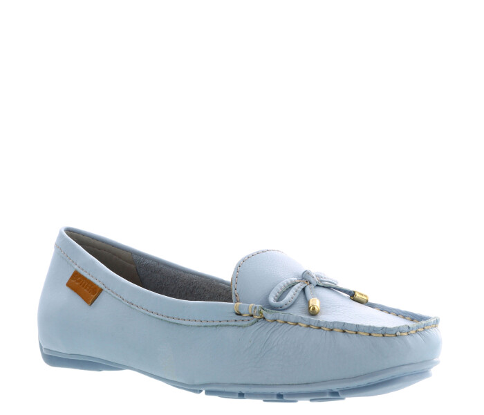 Zapatos de Mujer Bottero Mocasin c/moñita Azul Pastel