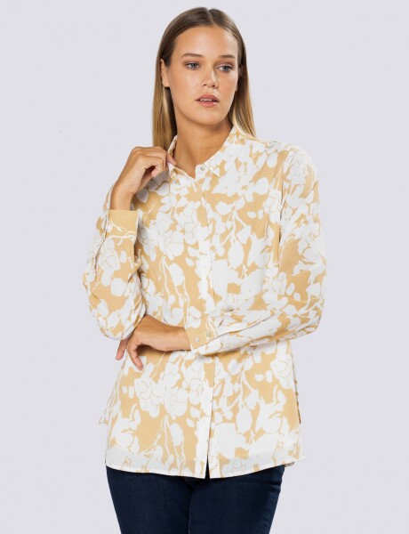 BLUSA ESTAMPADA Mostaza