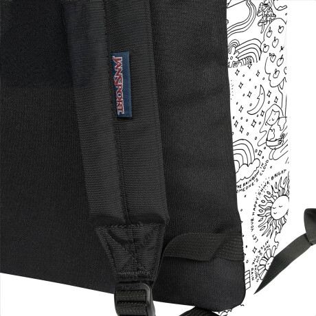 Mochila Jansport Cross Town 26 L Original Unisex Blanco Con Figuras