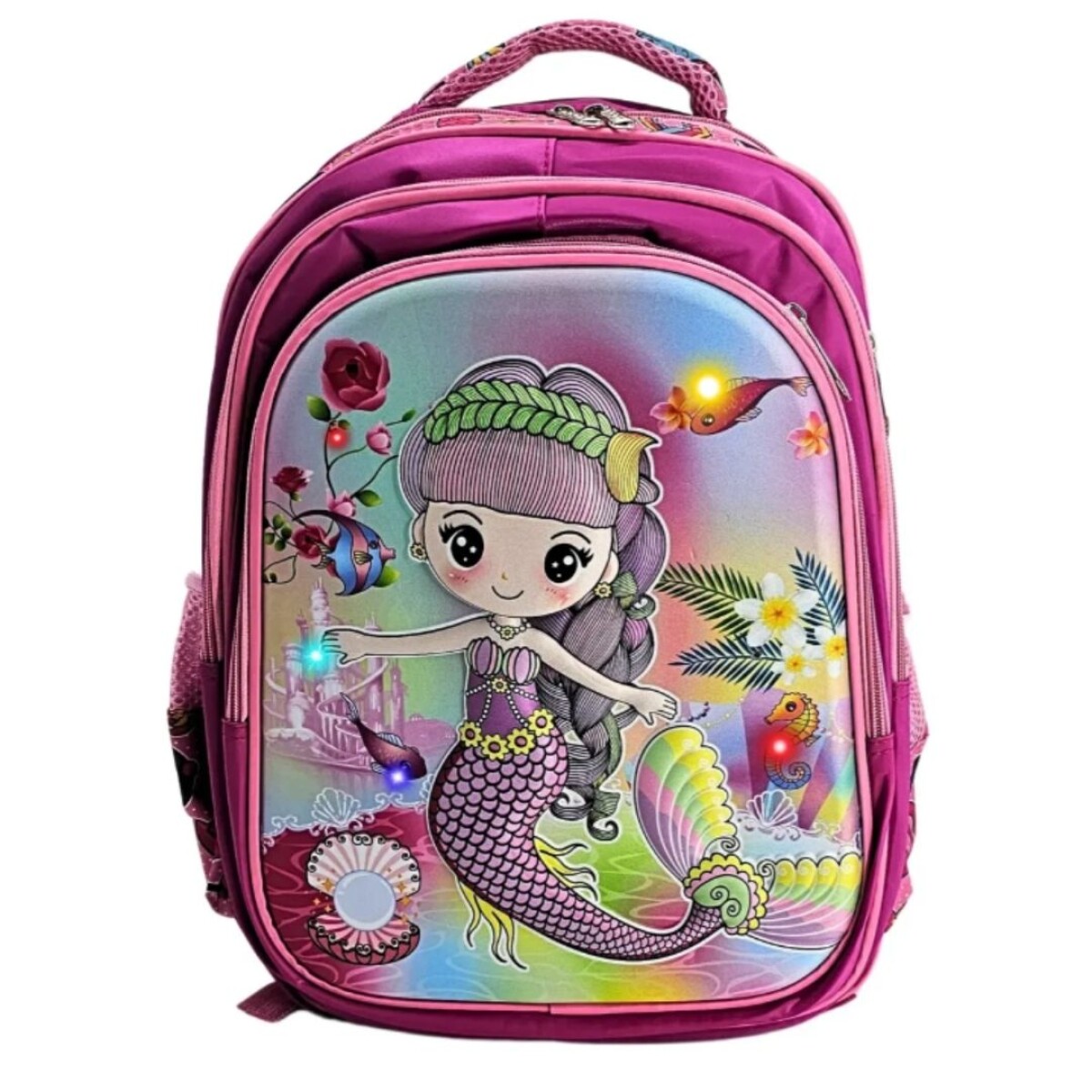 Mochilas Escolares Estampadas Con Luces - Sirena 
