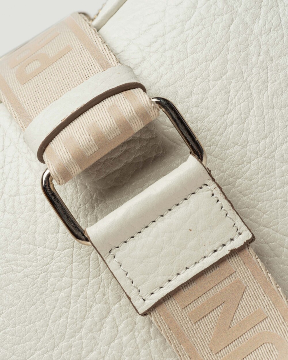 Cartera de mano The Club en cuero graneado Blanco