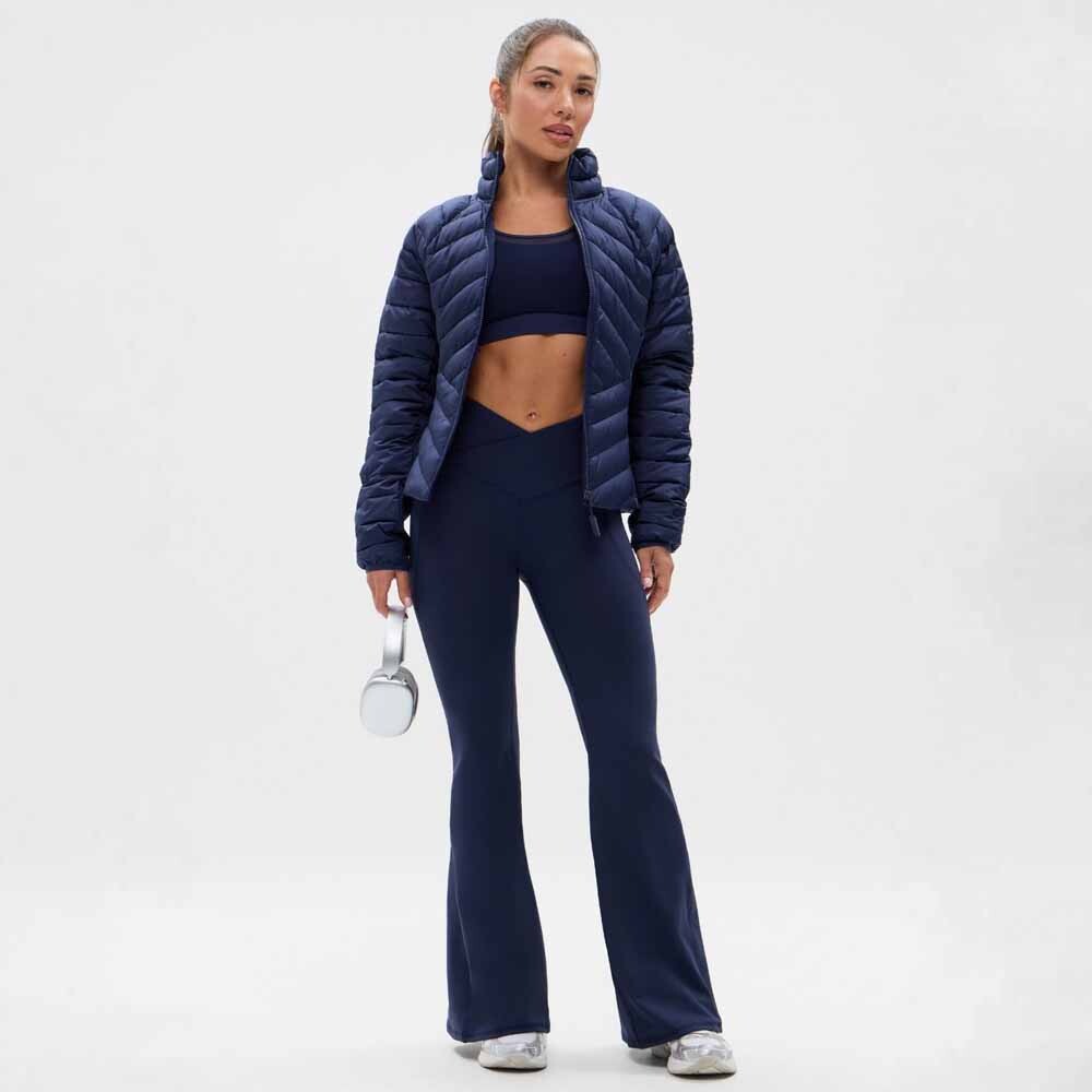 Pantalón Oasis High-Waisted Crossover Flare Mujer Deep Navy