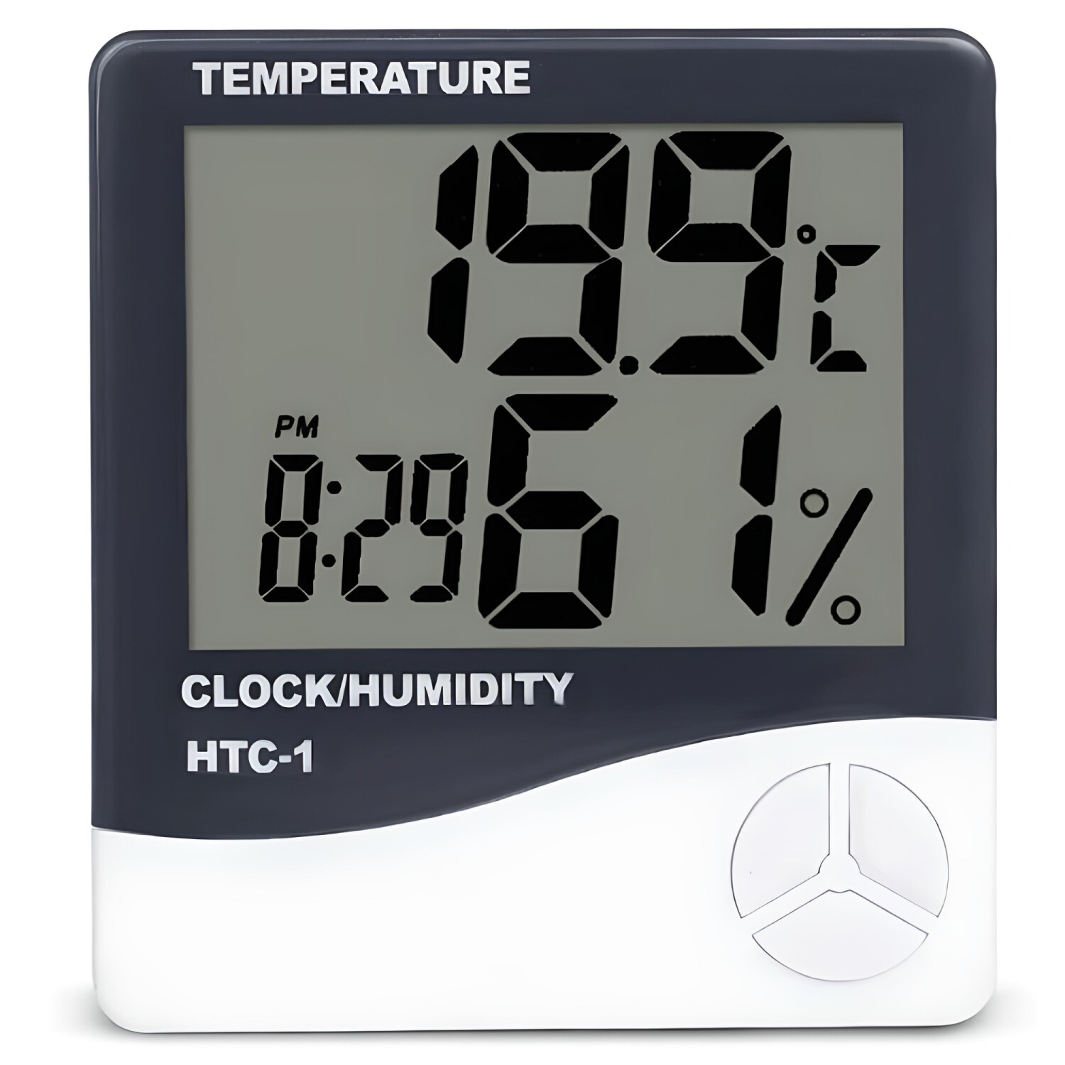Medidor Temperatura Y Humedad Reloj Digital Varias Funciones — Atrix