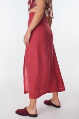 Maxi Falda Rueda Bordeaux