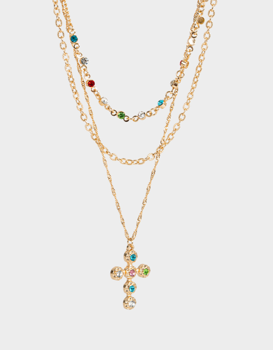 Collar Largo Con Cruz 
