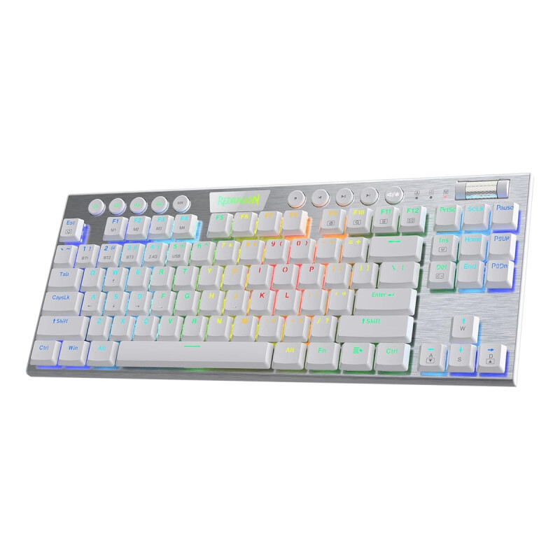 Teclado Gamer Inalambrico Redragon Horus TKL K621 RGB White Teclado Gamer Inalambrico Redragon Horus TKL K621 RGB White