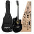 Guitarra Electroacústica para Diestros con Funda Color Negro GUI002 Guitarra Electroacústica para Diestros con Funda Color Negro GUI002