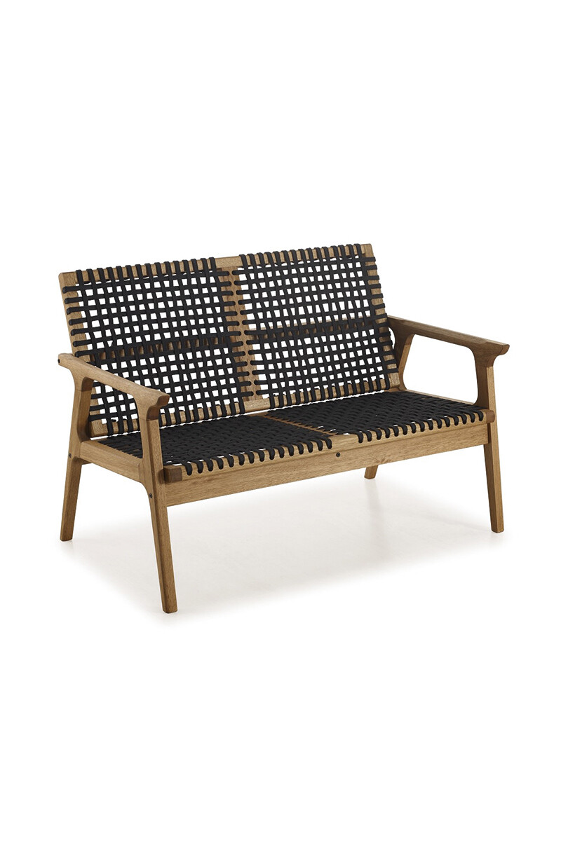 TRACO SOFA SOFA TRACO 2 LUGARES CUERDA NEGRA 119x72x83CM JATOBA