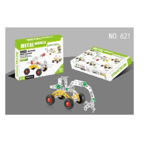 Bloques de Construcción Metal Simil Mecano Tractor 72 Pzs 001