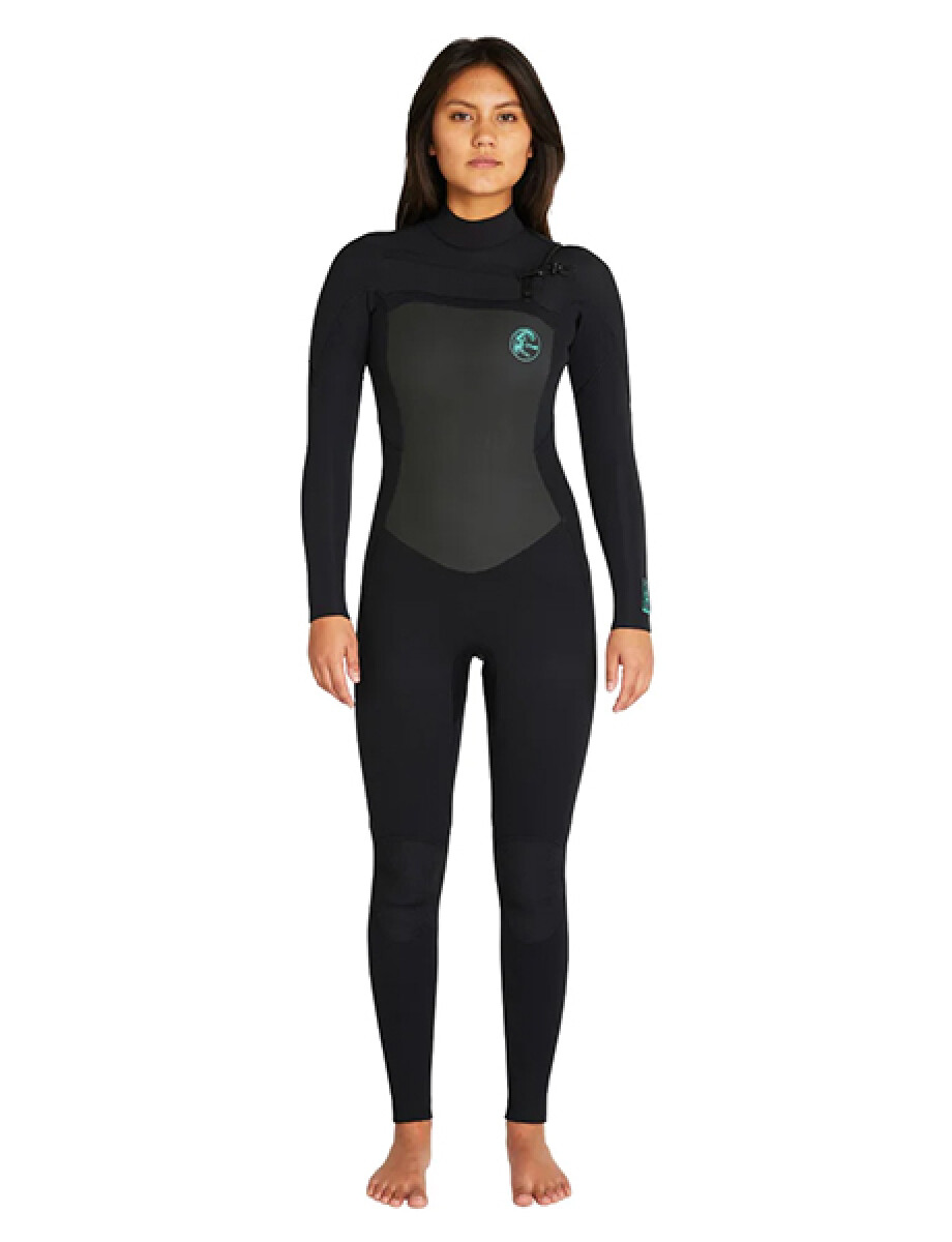 Wetsuit Focus Dama 4/3mm - Full Chest Zip - Negro 