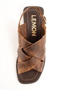 Sandalias Entrecruzada Chocolate