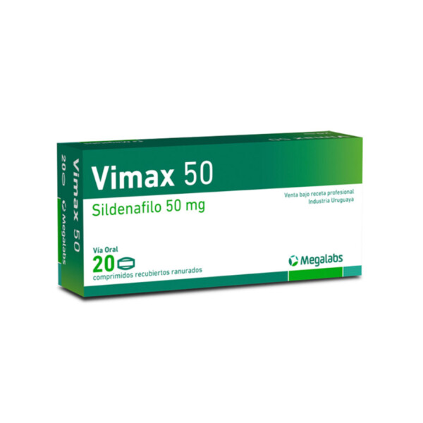 Vimax 50 mg 20 Comprimidos Recubiertos - Megalabs Vimax 50 mg 20 Comprimidos Recubiertos - Megalabs