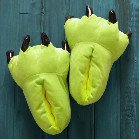 Pantuflas Diseño Garras Talles Para Niños y Adultos Verde