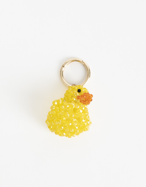 Llavero Strass Amarillo Medio