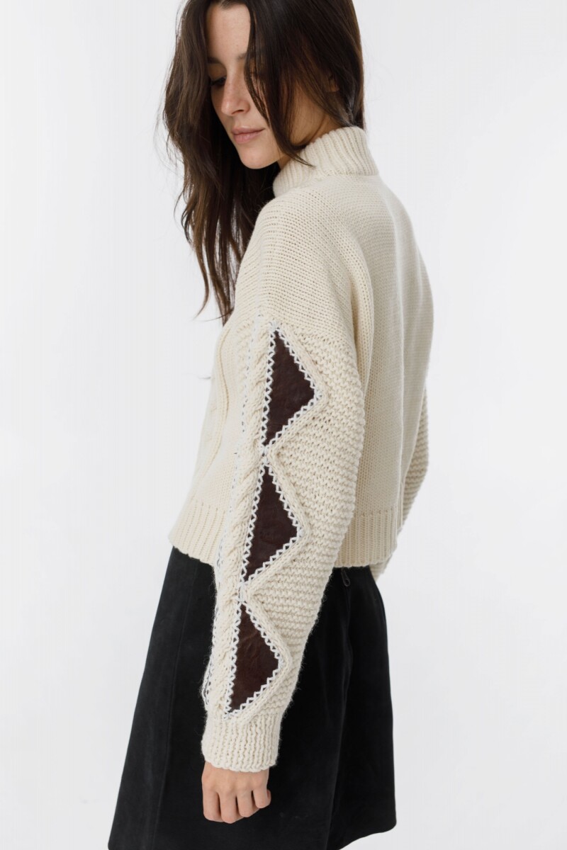 Sweater Leather Sakura Crudo/Marron