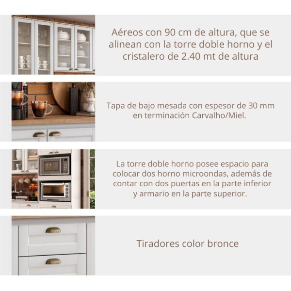COCINA MODULADA 3.50 MT BLANCA - CLASSY COCINA MODULADA 3.50 MT BLANCA - CLASSY