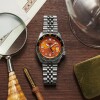 Reloj automático Seiko 5 Sports GMT SSK005K1 para hombre con correa de acero Naranja