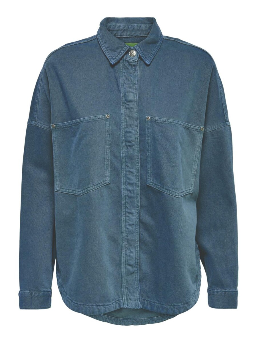 Camisa Janine Oversize - Medium Blue Denim 