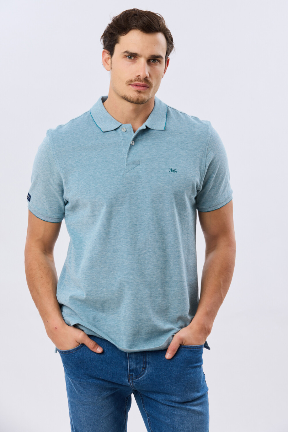 REMERA POLO LISA PIQUÉ Petroleo