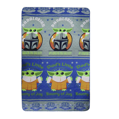 Colcha Infantil Baby Yoda 1 Plaza 100% Microfibra