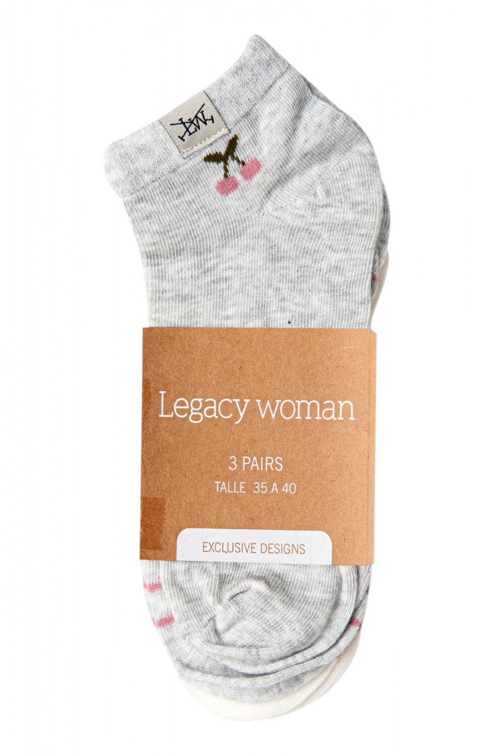 MEDIA CEREZA PACK X3 Gris