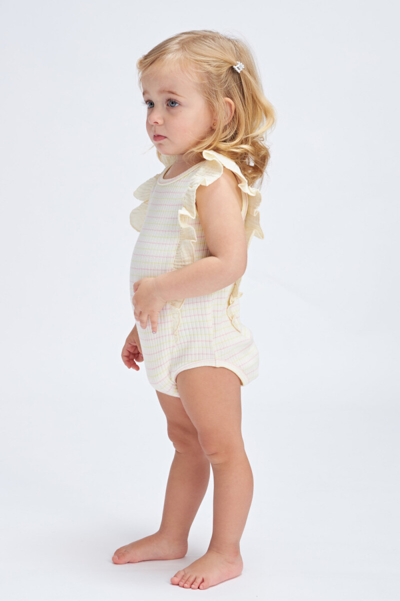BODY SM VOLADOS ROSA - Crema 