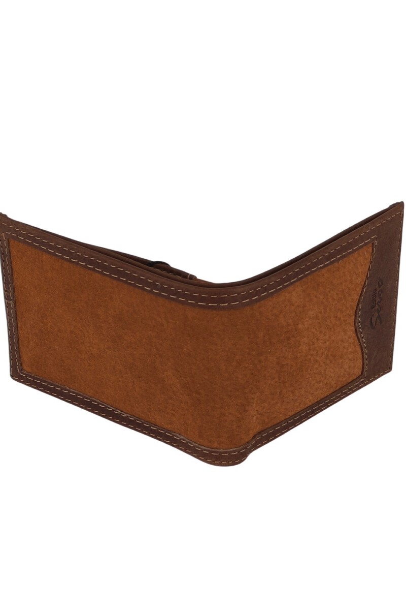 Billetera de Cuero Clásica | Diseño Enmarcado con Textura Pecarí y Alta Resistencia. oxido