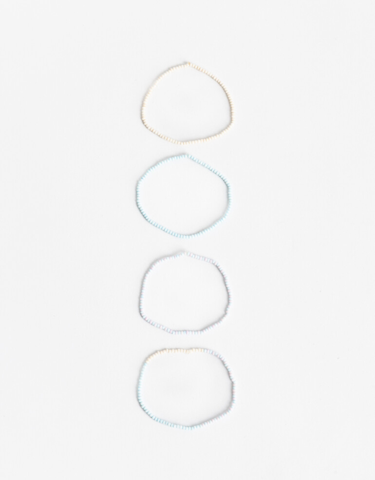 Pulseras Elásticas Sets Canutillos Set De Pulseras Elásticas Para Niñas - Combinacion Multicolor