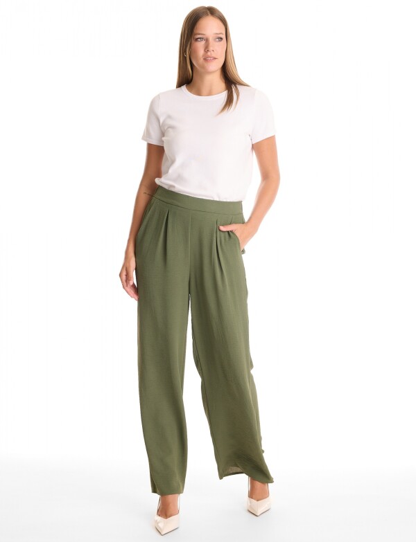 Palazzo Wide Leg Pinzas VERDE