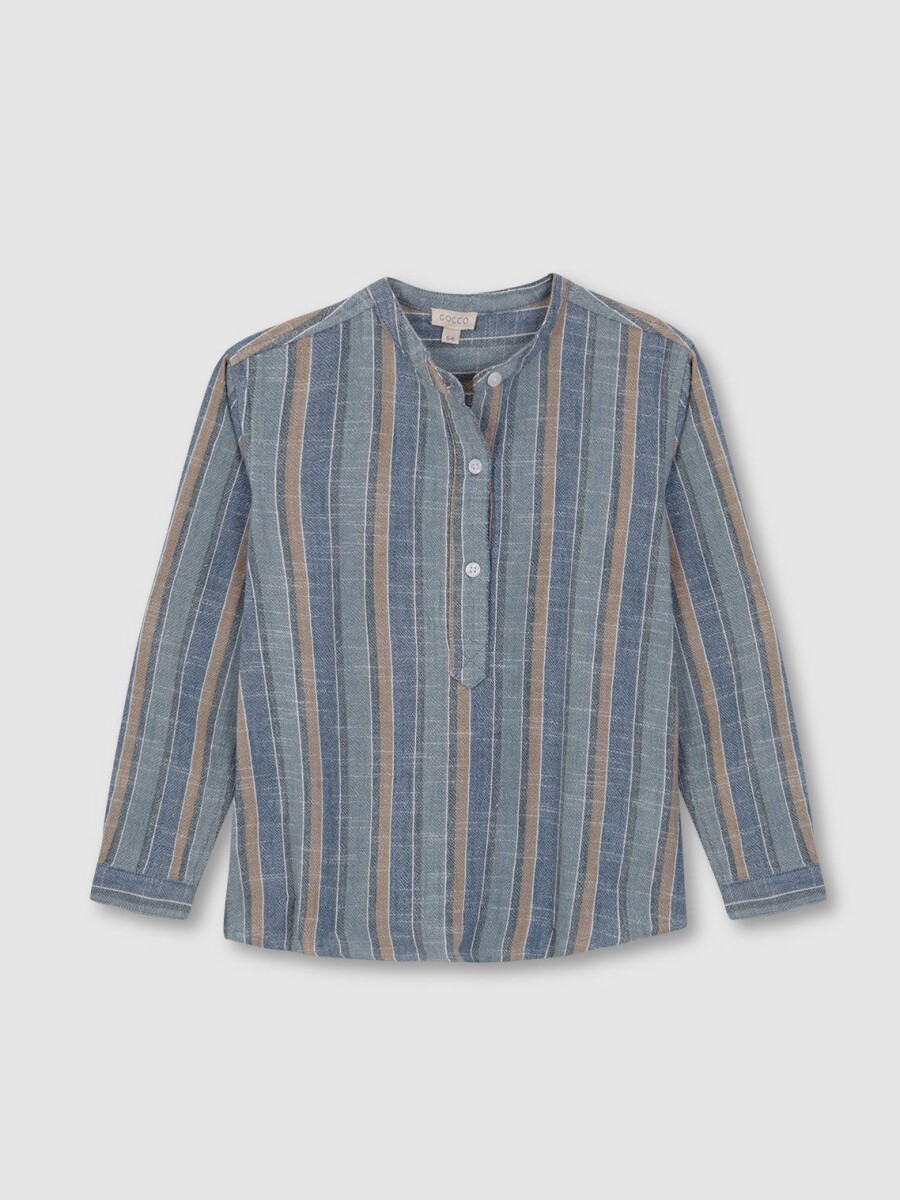 Camisa Panadera Rayas Camel