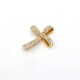 Cruz de oro 18K amarillo y brillantes 20 x 16 mm. Cruz de oro 18K amarillo y brillantes 20 x 16 mm.