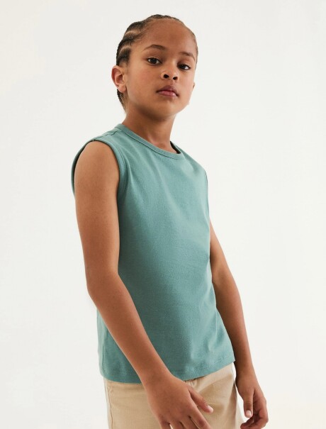 MUSCULOSA INFANTIL UNISSEX BÁSICA VERDE