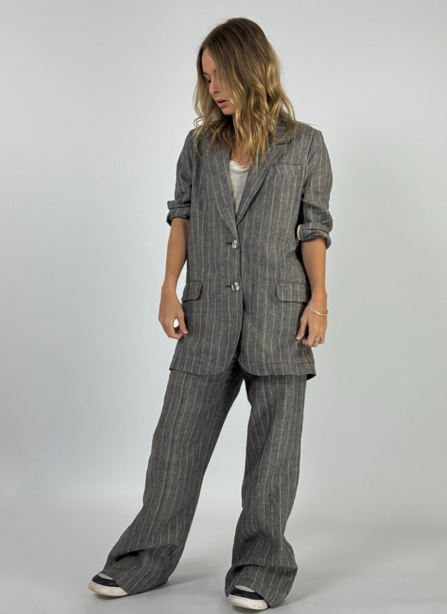 BLAZER BEGONIA - GRIS Y TOSTADO 