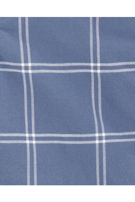Enterito corto de algodón, diseño a cuadros Sin color