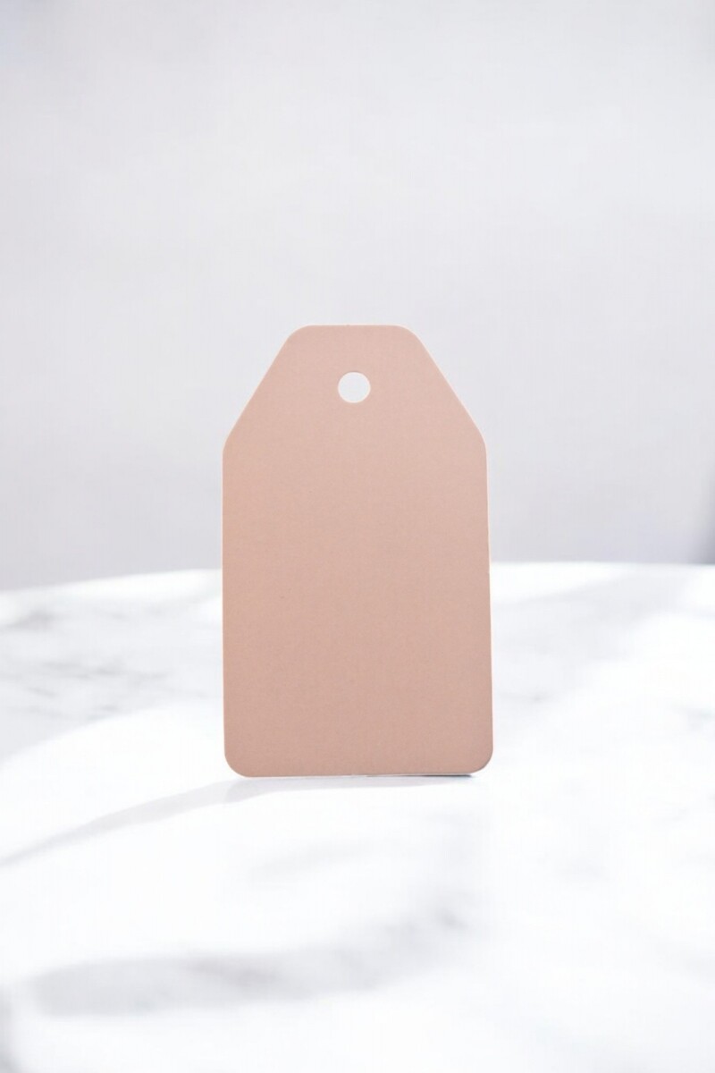 Tag rectangular liso 5x8,5 - ROSADO 