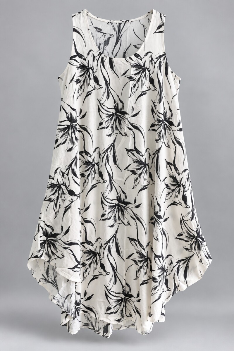 Vestido Lina - Estampado negro 