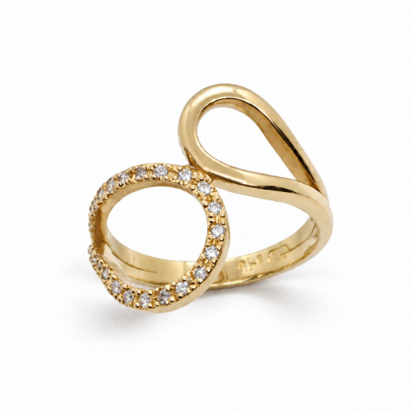 Anillo Nita de Oro Amarillo 18k con Brillantes Anillo Nita de Oro Amarillo 18k con Brillantes