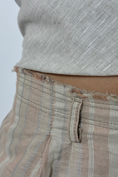 PANTALON MANHATTAN RAYADO Beige