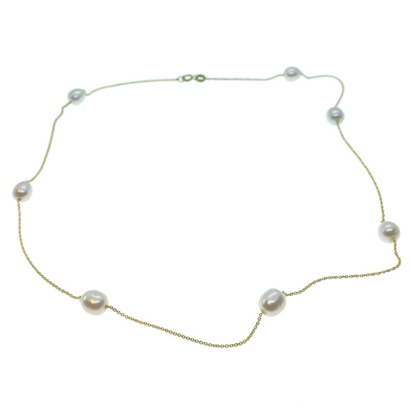 Cadena Serena 40 de oro amarillo 18k con perlas Cadena Serena 40 de oro amarillo 18k con perlas