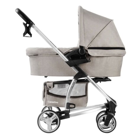 Kit Cochecito Carestino London 3 en 1 + Moisés + Butaca + Accesorios Beige