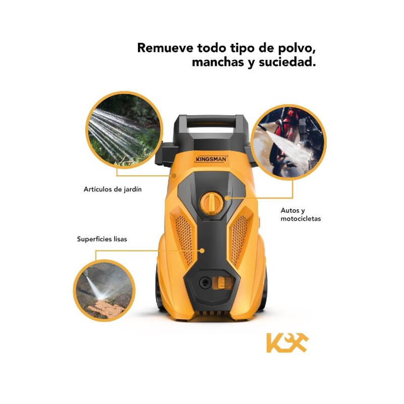 Hidrolavadora Kingsman Alta Presión 130 bar + Acces 220v/50 Hz 1600w Hidrolavadora Kingsman Alta Presión 130 bar + Acces 220v/50 Hz 1600w