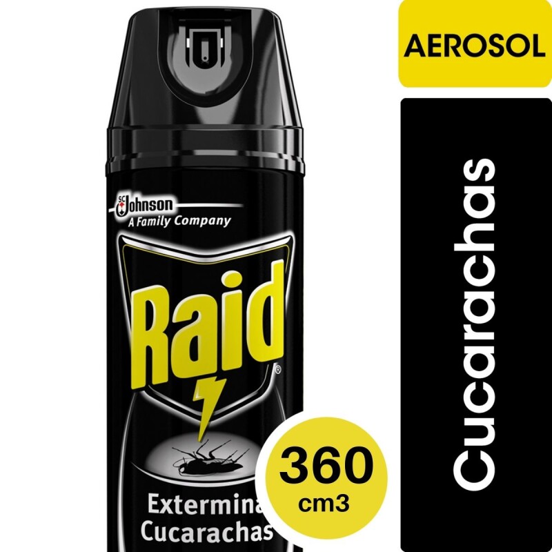 Insecticidas Raid Aerosol Extermina Cucarachas 360 ML Insecticidas Raid Aerosol Extermina Cucarachas 360 ML