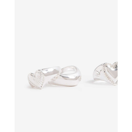 Sets Anillos Metal Plateado