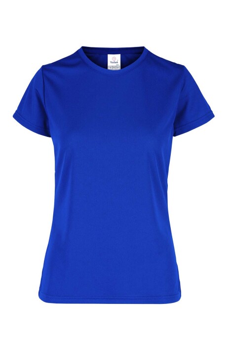 Camiseta a la base dry fit dama Azul royal