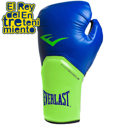 Guantes Boxeo Everlast Pro Style Elite Profesional Azul/Verde